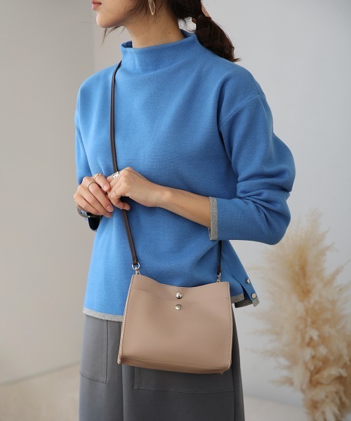 Bou Jeloud（ブージュルード）の「サイドスナップインバックセット（ハンドバッグ・レディース・チャコールグレー/アイボリー/A・-）」の8枚目の写真