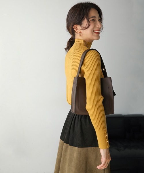 Bou Jeloud（ブージュルード）の「サイドスナップインバックセット（ハンドバッグ・レディース・チャコールグレー/アイボリー/A・-）」の17枚目の写真