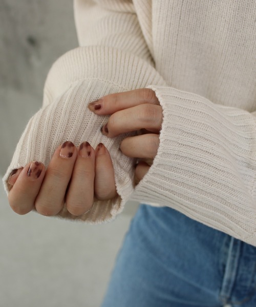 Social GIRL（ソーシャルガール）の「ハーフジップニットプルオーバー（ニット/セーター・レディース・ベージュ/ブラック/アイボリー・M）」の16枚目の写真