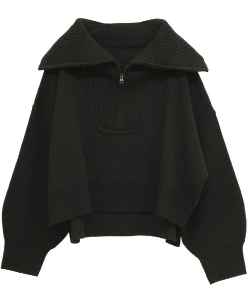 Social GIRL（ソーシャルガール）の「ハーフジップニットプルオーバー（ニット/セーター・レディース・ベージュ/ブラック/アイボリー・M）」の22枚目の写真