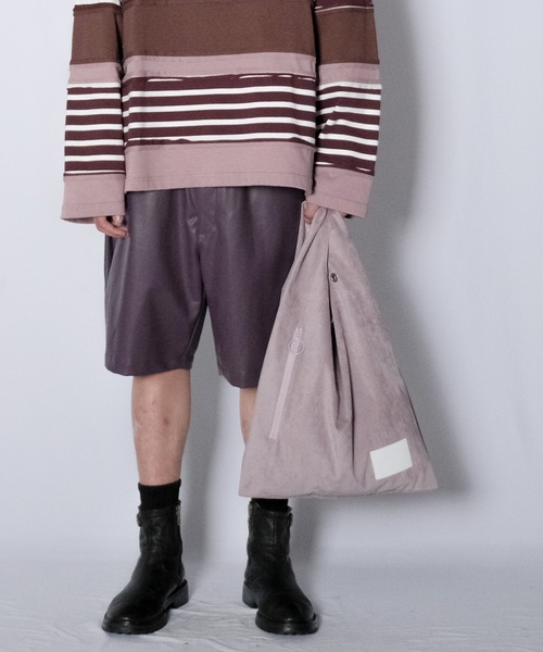 Wizzard（ウィザード）の「Wizzard ウィザード / FAKE SUEDE MARKET BAG 2WAYフェイクスエードマーケットバッグ エコバッグ / W23SS-AC010（トートバッグ・メンズ・ブラック/パープル/カーキ・FREE）」の3枚目の写真