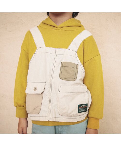 BREEZE(ブリーズ)の「サロペットパーカー_裏毛(パーカー・キッズ・イエロー/サックスブルー・100/120/110/130/140/90/80)」の14枚目の写真