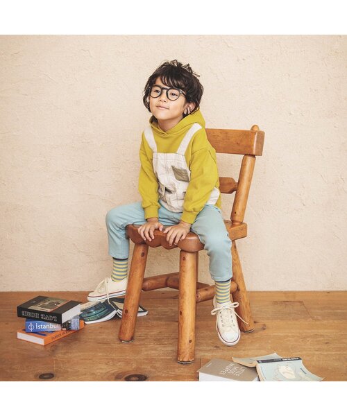 BREEZE(ブリーズ)の「サロペットパーカー_裏毛(パーカー・キッズ・イエロー/サックスブルー・100/120/110/130/140/90/80)」の19枚目の写真