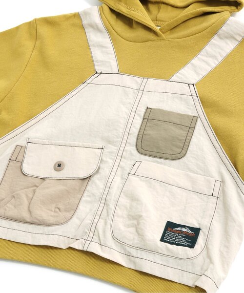 BREEZE(ブリーズ)の「サロペットパーカー_裏毛(パーカー・キッズ・イエロー/サックスブルー・100/120/110/130/140/90/80)」の9枚目の写真