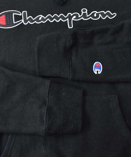 Champion(チャンピオン)の「【ヴィンテージ古着】Champion / チャンピオン REVERSE WEAVE フロント刺繍 プルオーバーパーカー(パーカー・メンズ・ブラック・MEDIUM)」の5枚目の写真