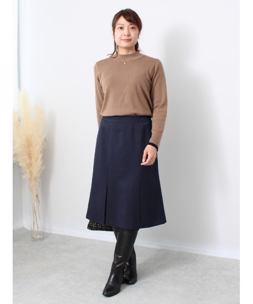 fleur by mint breeze（フルールバイミントブリーズ）の「【M～5L 大きいサイズ】ミディ丈 切替 Aラインスカート（スカート・レディース・パープル/ネイビー・L/LL/3L/4L/5L/M）」の15枚目の写真