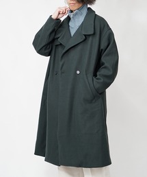 MinoriTY | フェイクメルトン バルマカーンコート ウールタッチ ３WAY ビッグシルエット コート ロングコート 秋服 冬服(ステンカラーコート)