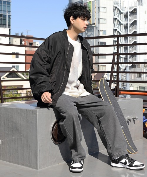 ８(eight)（エイト）の「ビッグ中綿ＭＡ-1（MA-1・メンズ・ブラック/オリーブ/グレイッシュベージュ/オフホワイト・LARGE/MEDIUM）」の22枚目の写真