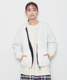 リバーシブル アンブレラ キルト × ボア シェア ジャケット