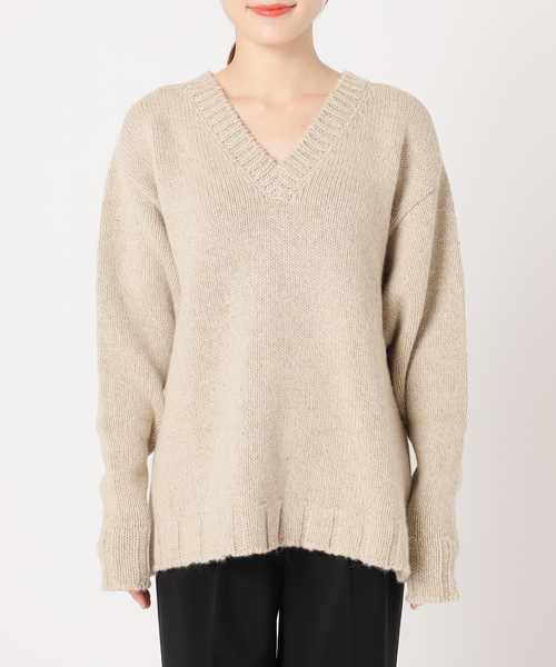 vermeil par iena artens ツイストヤーンvネックニット　L VERMEIL par iena（ヴェルメイユパーイエナ）の「【artens/アーテンス