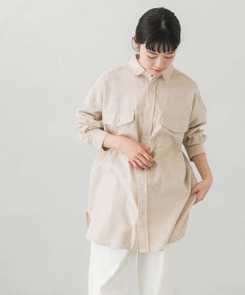 かぐれ（カグレ）の「コットンビエラビッグシャツ（シャツ/ブラウス