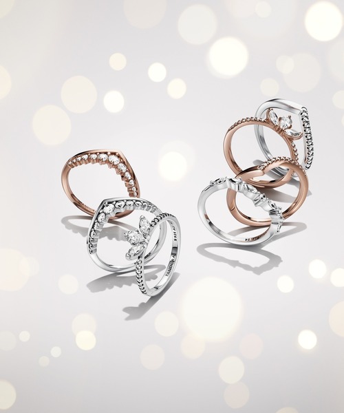 PANDORA（パンドラ）の「ウィッシュ ハーフ スパークリング シルバー
