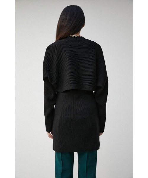 AZUL by moussy（アズールバイマウジー）の「LAYERD SET KNIT TUNIC/レイヤードセットニットチュニック（チュニック・レディース・ダークオレンジ/グレー/ブラック・FREE）」の9枚目の写真