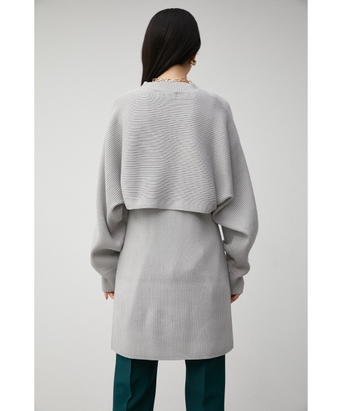 AZUL by moussy（アズールバイマウジー）の「LAYERD SET KNIT TUNIC/レイヤードセットニットチュニック（チュニック・レディース・ダークオレンジ/グレー/ブラック・FREE）」の19枚目の写真