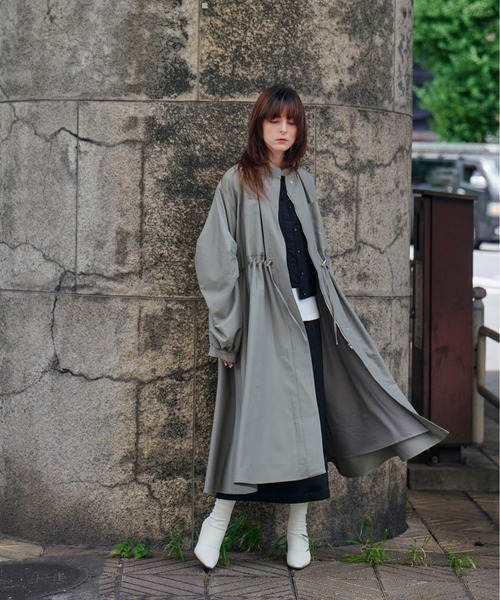 KOH.style（コースタイル）の「バックプリーツM-65ミリタリーコート（スカート・レディース・キャメル/ブラック/カーキ・LARGE/MEDIUM）」の7枚目の写真