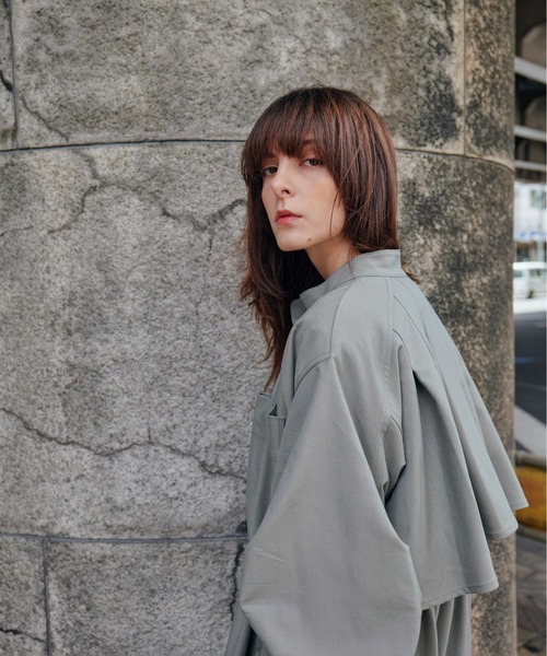 KOH.style（コースタイル）の「バックプリーツM-65ミリタリーコート（スカート・レディース・キャメル/ブラック/カーキ・LARGE/MEDIUM）」の9枚目の写真