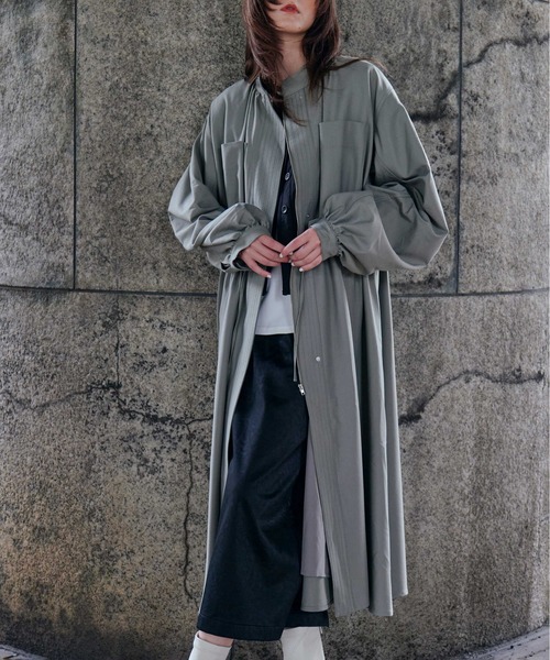 KOH.style（コースタイル）の「バックプリーツM-65ミリタリーコート（スカート・レディース・キャメル/ブラック/カーキ・LARGE/MEDIUM）」の12枚目の写真