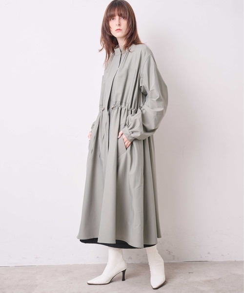 KOH.style（コースタイル）の「バックプリーツM-65ミリタリーコート（スカート・レディース・キャメル/ブラック/カーキ・LARGE/MEDIUM）」の13枚目の写真