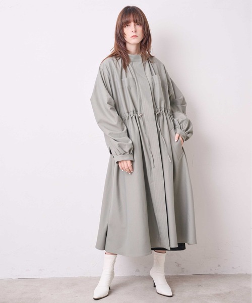 KOH.style（コースタイル）の「バックプリーツM-65ミリタリーコート（スカート・レディース・キャメル/ブラック/カーキ・LARGE/MEDIUM）」の14枚目の写真