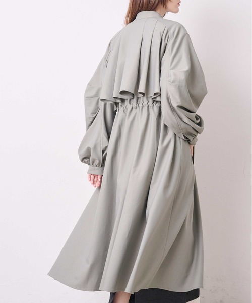 KOH.style（コースタイル）の「バックプリーツM-65ミリタリーコート（スカート・レディース・キャメル/ブラック/カーキ・LARGE/MEDIUM）」の16枚目の写真