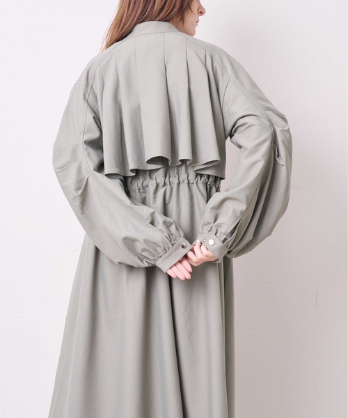 KOH.style（コースタイル）の「バックプリーツM-65ミリタリーコート（スカート・レディース・キャメル/ブラック/カーキ・LARGE/MEDIUM）」の17枚目の写真