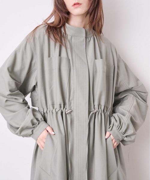 KOH.style（コースタイル）の「バックプリーツM-65ミリタリーコート（スカート・レディース・キャメル/ブラック/カーキ・LARGE/MEDIUM）」の18枚目の写真