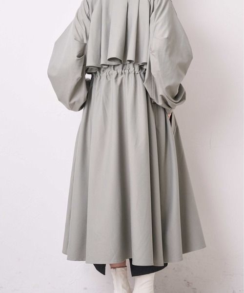 KOH.style（コースタイル）の「バックプリーツM-65ミリタリーコート（スカート・レディース・キャメル/ブラック/カーキ・LARGE/MEDIUM）」の21枚目の写真