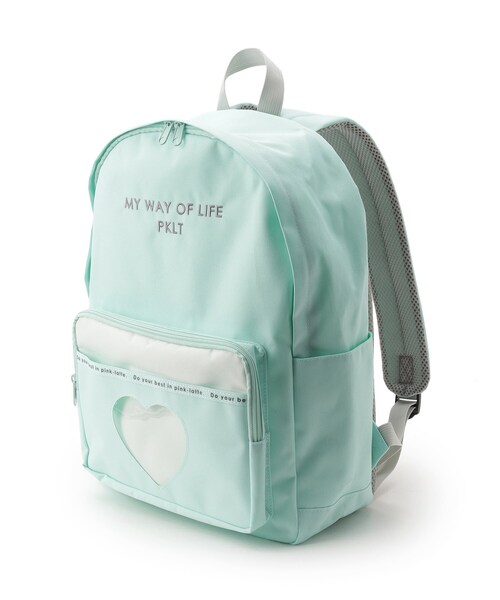 PINK-latte(ピンクラテ)の「【容量約22L】ハートポケットリュック(バックパック/リュック・キッズ・ライトグリーン/ブラック/サックスブルー・00)」の5枚目の写真