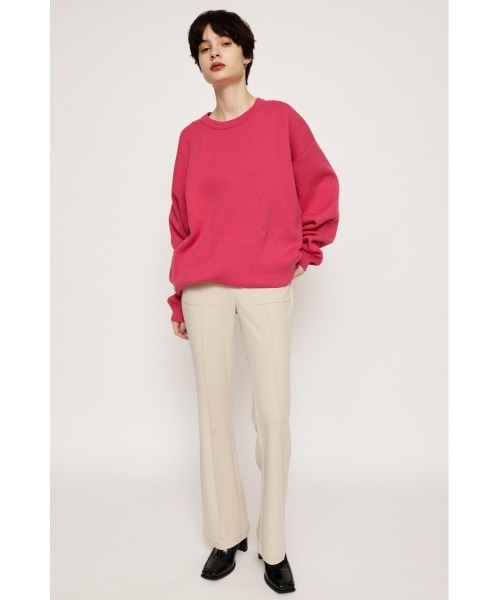 SLY（スライ）の「HW PATCH PK C/P FLARE PT ハイウエスト パッチポケット センタープレス フレアパンツ セットアップ可能（スラックス・レディース・レッド/ブラック/アイボリー・1/2）」の5枚目の写真