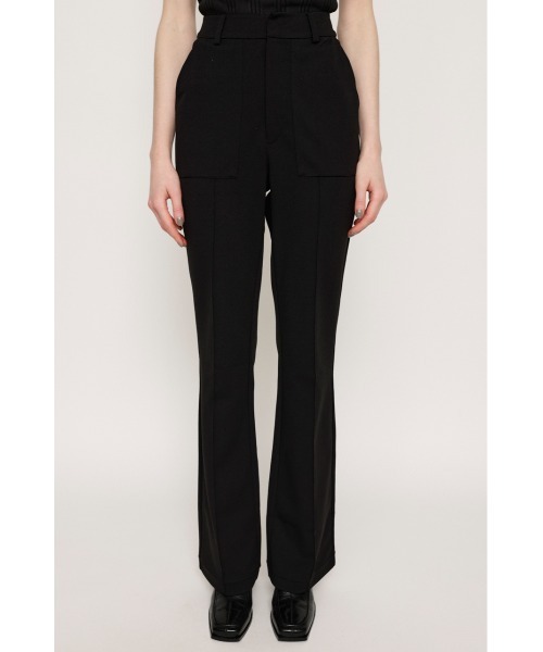 SLY（スライ）の「HW PATCH PK C/P FLARE PT ハイウエスト パッチポケット センタープレス フレアパンツ セットアップ可能（スラックス・レディース・レッド/ブラック/アイボリー・1/2）」の13枚目の写真