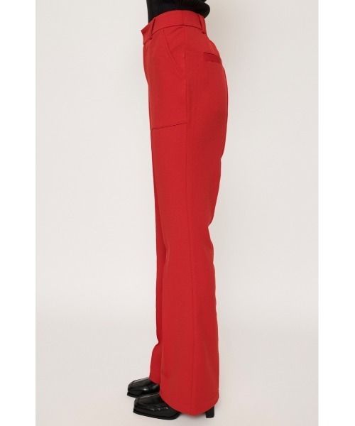 SLY（スライ）の「HW PATCH PK C/P FLARE PT ハイウエスト パッチポケット センタープレス フレアパンツ セットアップ可能（スラックス・レディース・レッド/ブラック/アイボリー・1/2）」の21枚目の写真