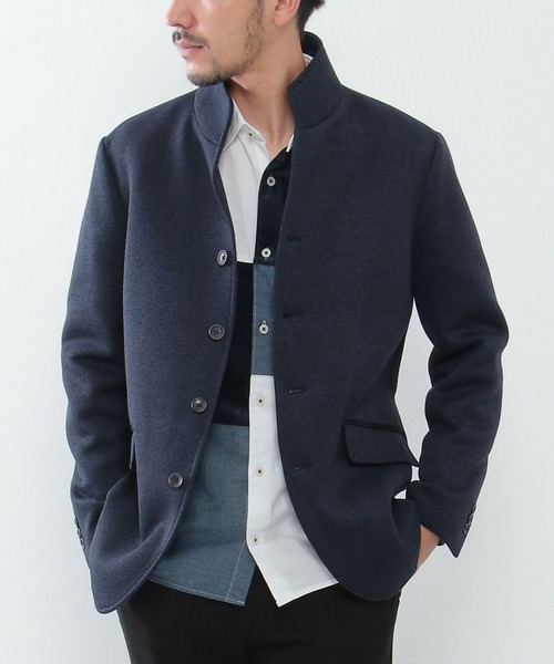 IKKA LOUNGE(イッカラウンジ)の「フリースストレッチスタンドジャケット(カバーオール・メンズ・グレー/ネイビー・XL/L/M/S)」の1枚目の写真