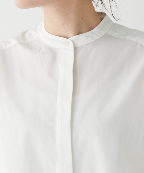PUAL CE CIN(ピュアルセシン)の「【Du noir】バンド/ノーカラーブラウス(シャツ/ブラウス・レディース・ホワイト/ホワイト系・FREE)」の13枚目の写真