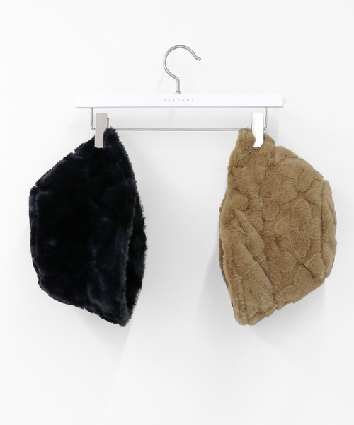 minsobi（ミンソビ）の「フェイクファーバケットハット（ハット・レディース・ブラック/ベージュ・FREE）」の13枚目の写真