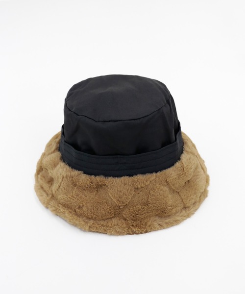 minsobi（ミンソビ）の「フェイクファーバケットハット（ハット・レディース・ブラック/ベージュ・FREE）」の17枚目の写真