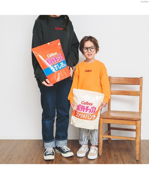 BREEZE（ブリーズ）の「Calbeeコラボ　ポテトチップストレーナー（大人）（スウェット・レディース・オレンジ/カーキ/ブラック・LARGE/MEDIUM）」の4枚目の写真