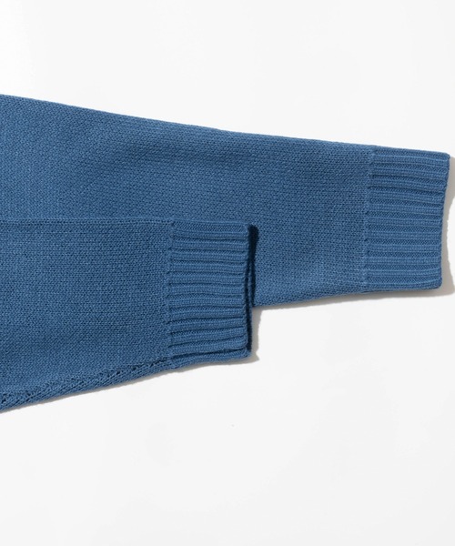 HOOK(フック)の「HOOK -original- アメカジワンちゃんイラストニット風スウェット(スウェット・メンズ・ライトグレー/ブルー・M/L/XL)」の18枚目の写真