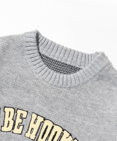 HOOK(フック)の「HOOK -original- アメカジワンちゃんイラストニット風スウェット(スウェット・メンズ・ライトグレー/ブルー・M/L/XL)」の22枚目の写真