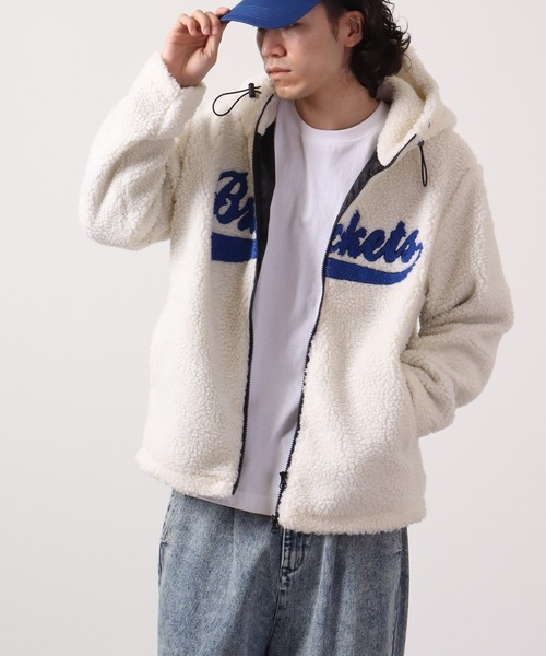 Bling Leads(ブリングリーズ)の「Bling Leads ボアサガラ刺繍ZIPパーカー(パーカー・メンズ・ベージュ×ブラック/ブラック×ベージュ/ホワイト×グリーン/ダークグリーン系/ホワイト/ブラウン系その他・XL/L/M)」の7枚目の写真