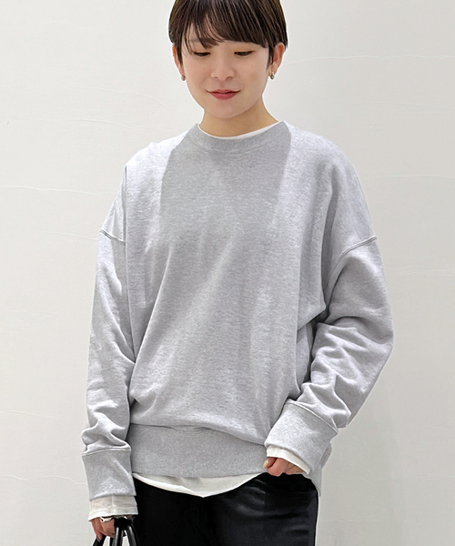 AP STUDIO（エーピーストゥディオ）の「コットンカシミヤスウェット（スウェット・レディース・ホワイト/チャコールグレー/ベージュ・FREE）」の3枚目の写真