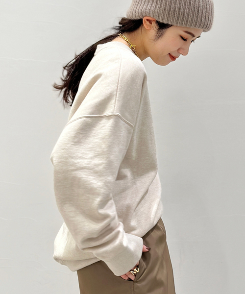 AP STUDIO（エーピーストゥディオ）の「コットンカシミヤスウェット（スウェット・レディース・ホワイト/チャコールグレー/ベージュ・FREE）」の4枚目の写真