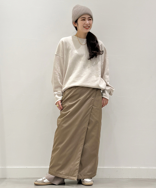 AP STUDIO（エーピーストゥディオ）の「コットンカシミヤスウェット（スウェット・レディース・ホワイト/チャコールグレー/ベージュ・FREE）」の6枚目の写真