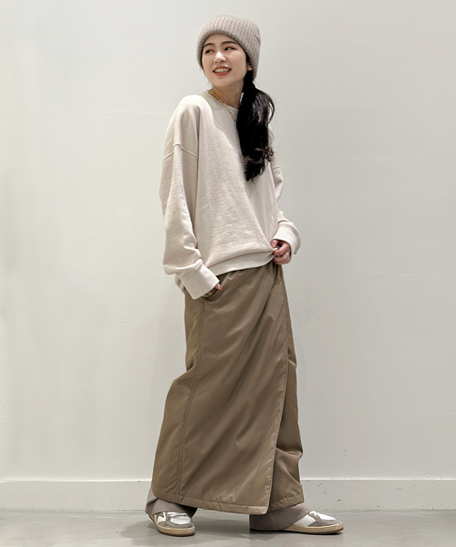 AP STUDIO（エーピーストゥディオ）の「コットンカシミヤスウェット（スウェット・レディース・ホワイト/チャコールグレー/ベージュ・FREE）」の8枚目の写真