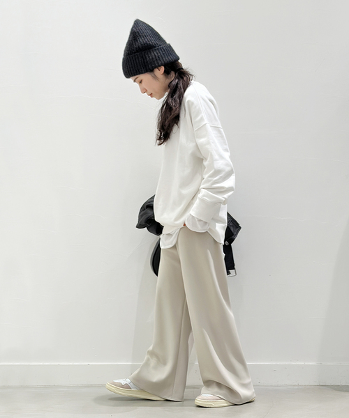 AP STUDIO（エーピーストゥディオ）の「コットンカシミヤスウェット（スウェット・レディース・ホワイト/チャコールグレー/ベージュ・FREE）」の13枚目の写真