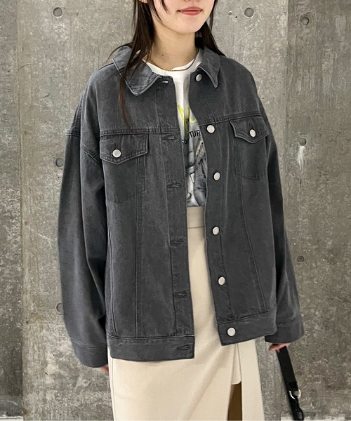 EPIMI E'PIMMY(エピミエピミー)の「〈ユニセックス〉オーバーデニムジャケット(デニムジャケット・レディース・ネイビー/ブルー/グレー/ブラック・MEDIUM)」の5枚目の写真