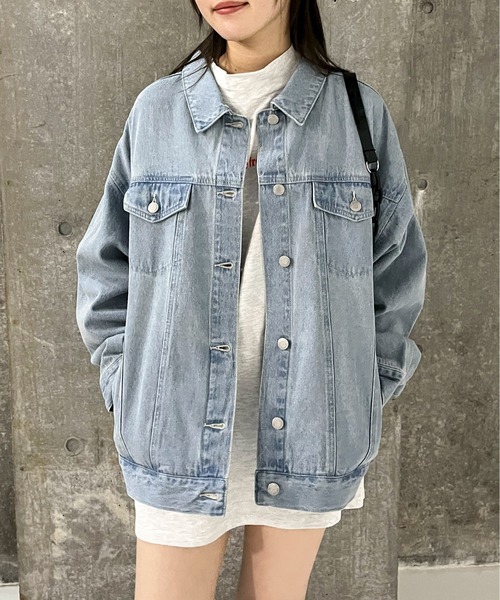 EPIMI E'PIMMY(エピミエピミー)の「〈ユニセックス〉オーバーデニムジャケット(デニムジャケット・レディース・ネイビー/ブルー/グレー/ブラック・MEDIUM)」の11枚目の写真