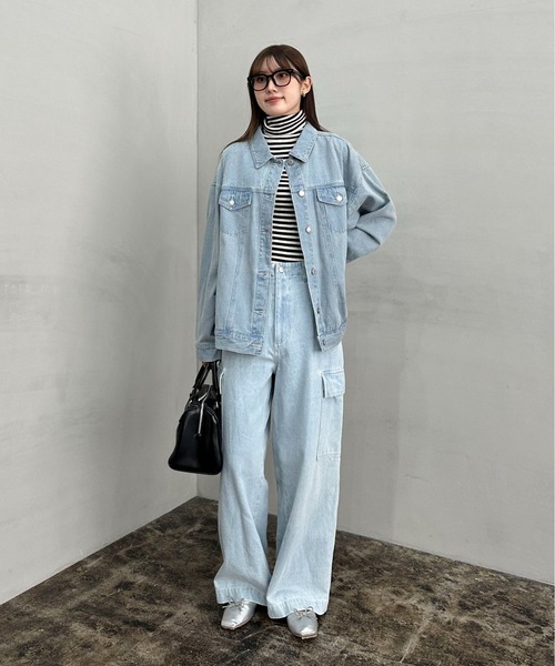 EPIMI E'PIMMY(エピミエピミー)の「〈ユニセックス〉オーバーデニムジャケット(デニムジャケット・レディース・ネイビー/ブルー/グレー/ブラック・MEDIUM)」の20枚目の写真