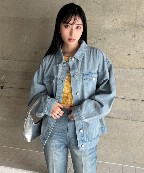 EPIMI E'PIMMY(エピミエピミー)の「〈ユニセックス〉オーバーデニムジャケット(デニムジャケット・レディース・ネイビー/ブルー/グレー/ブラック・MEDIUM)」の21枚目の写真