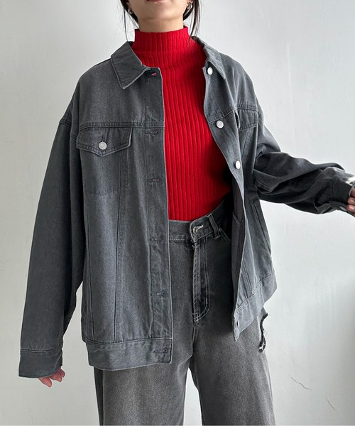 EPIMI E'PIMMY(エピミエピミー)の「〈ユニセックス〉オーバーデニムジャケット(デニムジャケット・レディース・ネイビー/ブルー/グレー/ブラック・MEDIUM)」の22枚目の写真