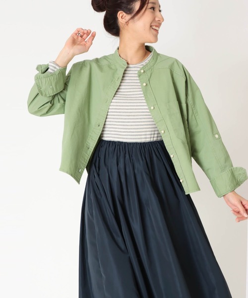 Jines(ジネス)の「ボーダードッキング・ドローコードワンピース(ワンピース・レディース・ブラック/グレー・38)」の20枚目の写真